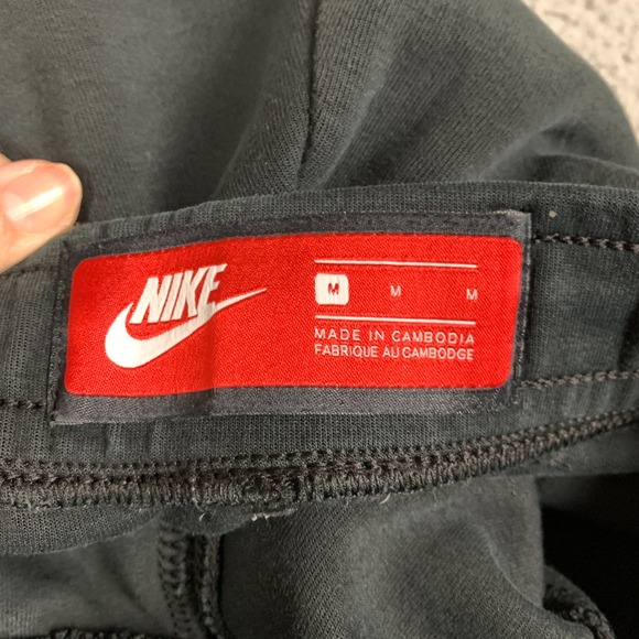 Nike Tech Fleece Jogger Pant Mens Medium M Black Drawstring Slim 805162-010 - Picture 2 of 9